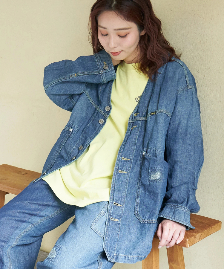 日本預訂 cube sugar CS Cotton-Linen Slub Denim Chill Jacket