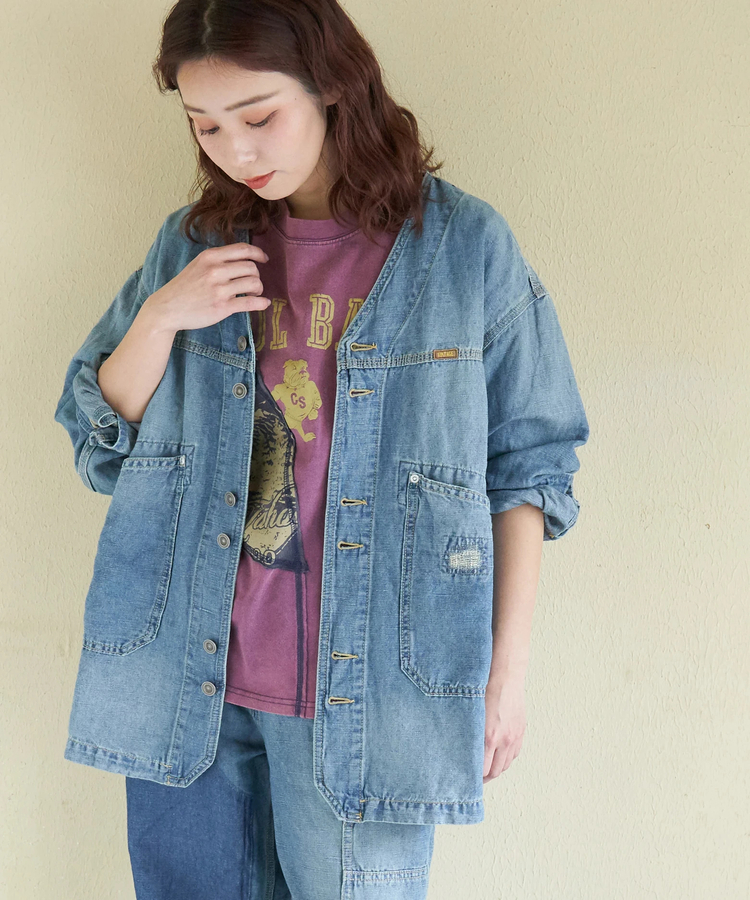 日本預訂 cube sugar CS Cotton-Linen Slub Denim Chill Jacket