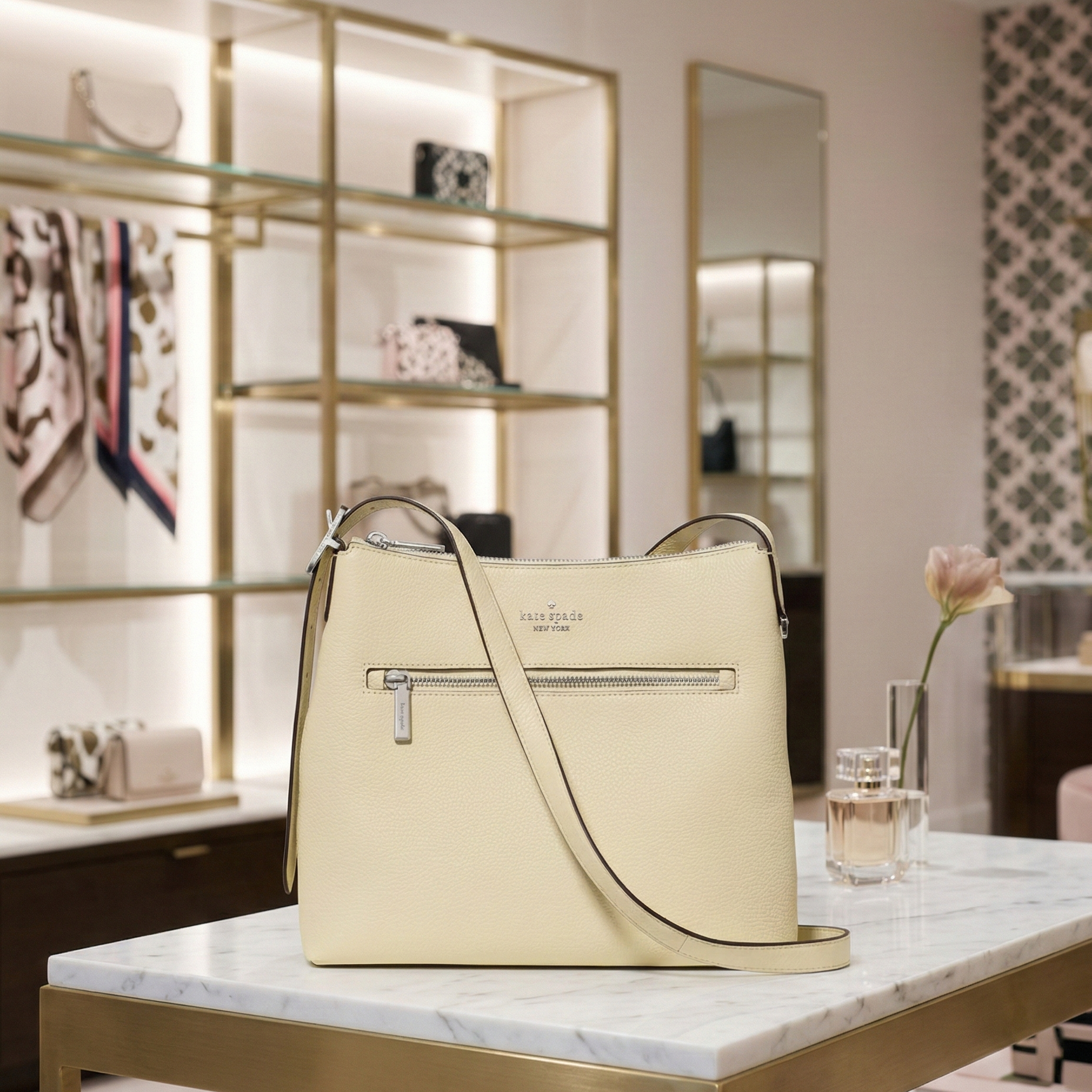 【預購】KATE SPADE H022829 大號皮帶扣斜咩包