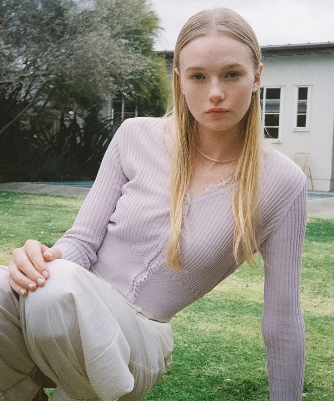 [預購] COCO DEAL 羅紋蕾絲針織開襟衫