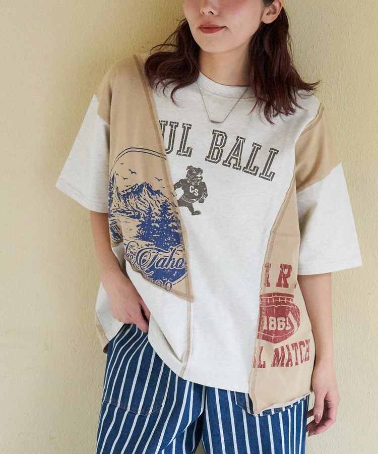 日本預訂 cube sugar CS 21/-Powder-processed Jersey Remake-Style Switch T-Shirt