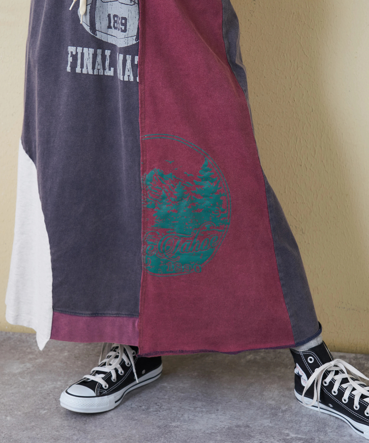 日本預訂 cube sugar CS 21/-Powder-Finished Jersey Remake-Style Switch Skirt