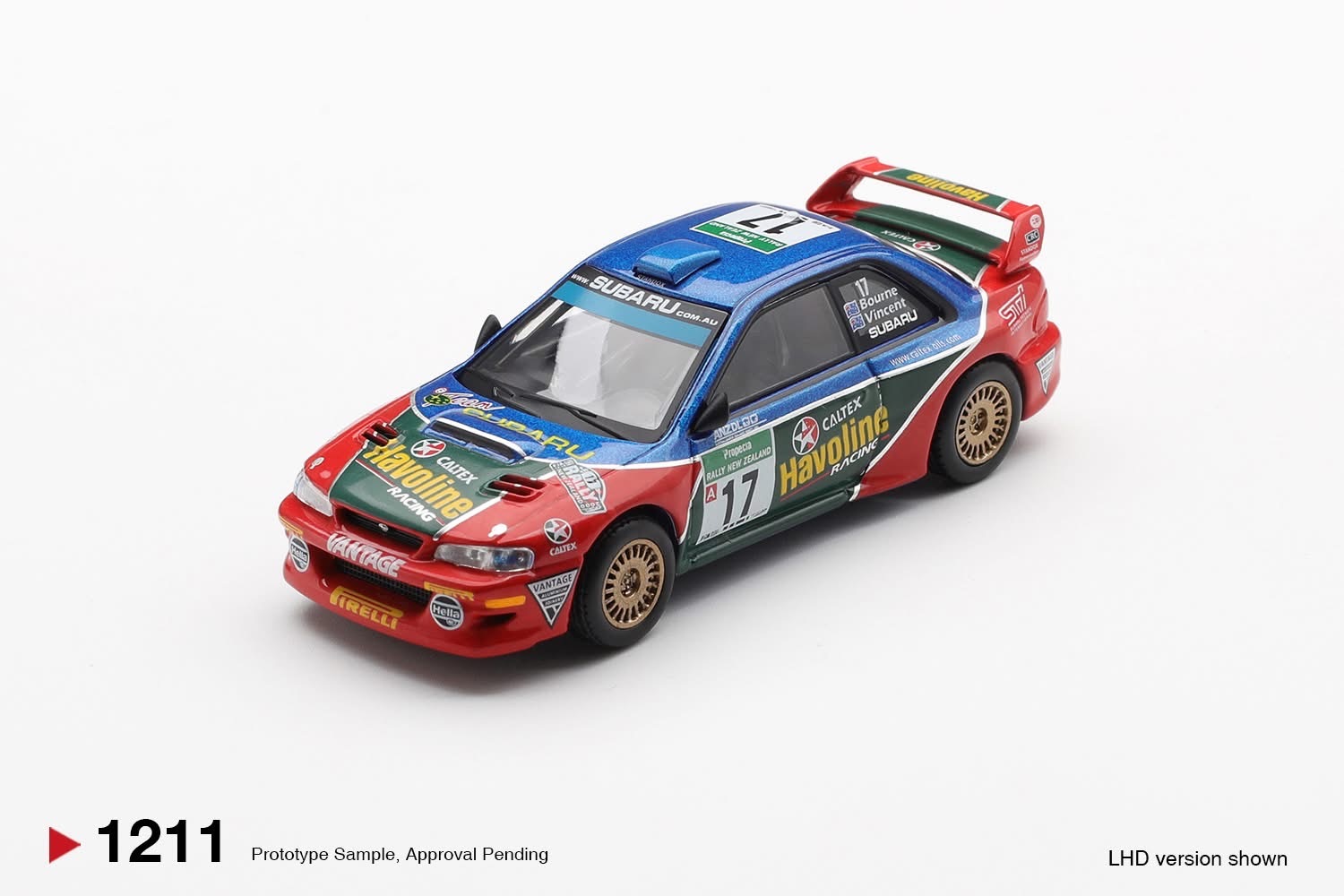 預訂 Pre Order - MiniGT 1211 Subaru Impreza WRC98 #17 2000 Rally New Zealand