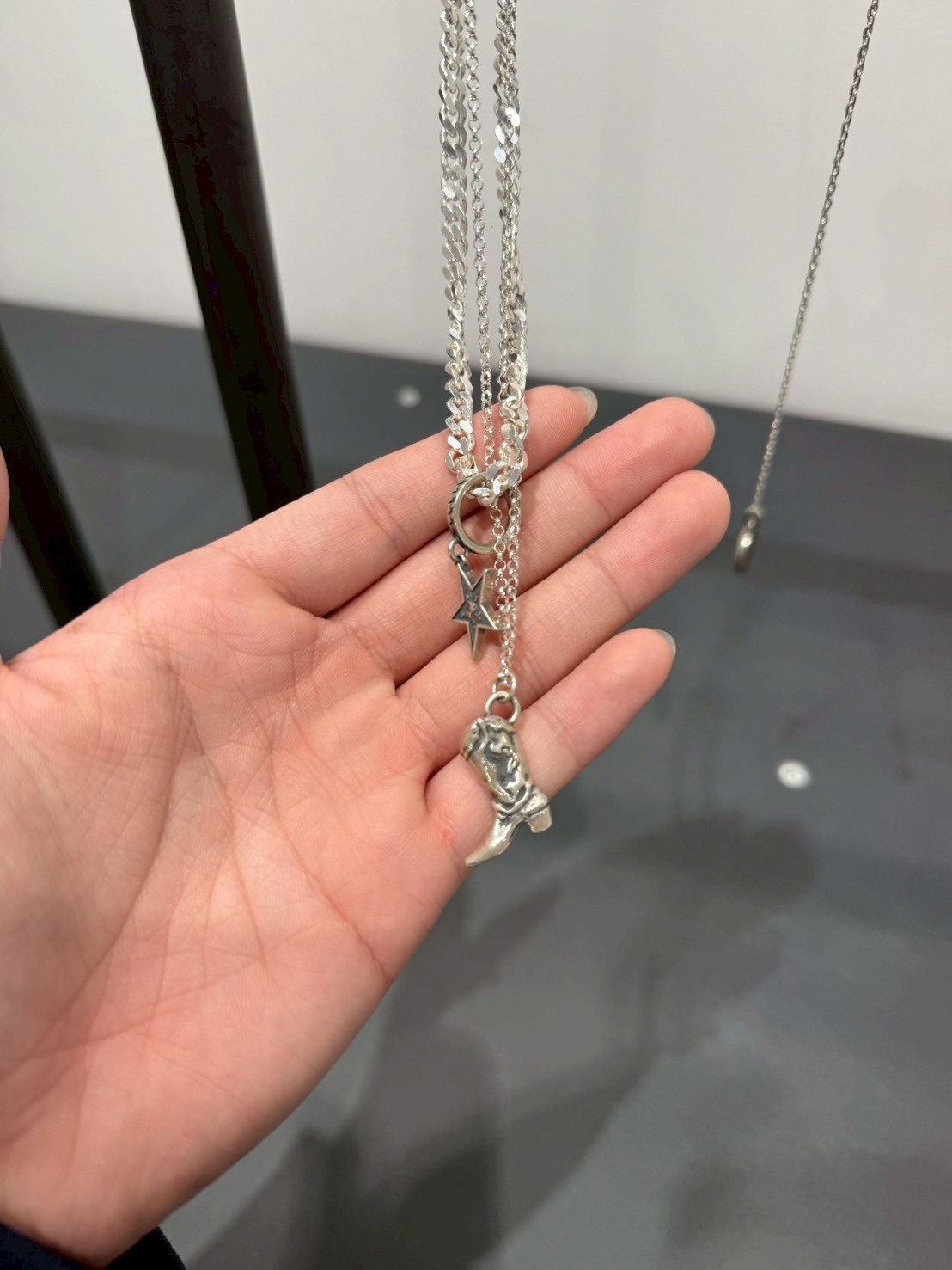 【西班牙連線】TWOJEYS BOOT DOUBLE CHAIN 925純銀項鍊 牛仔靴 TWDOUBLE