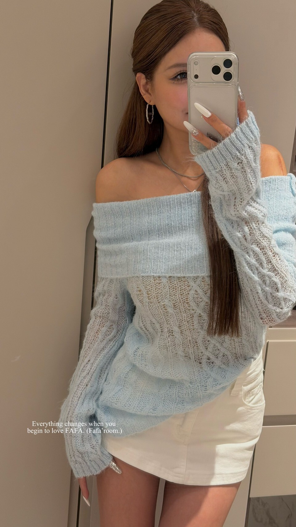 【Mar.3】O'1一字領麻花針織衣