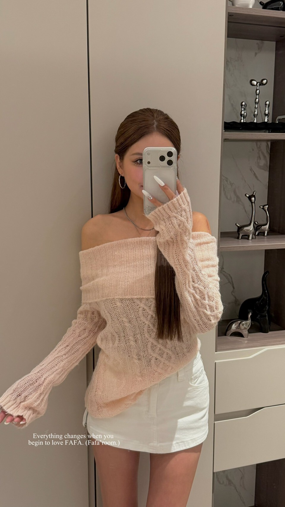 【Mar.3】O'1一字領麻花針織衣