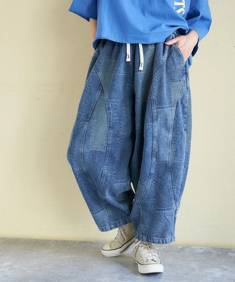 日本預訂 cube sugar CS Denim Switch Easy Pants