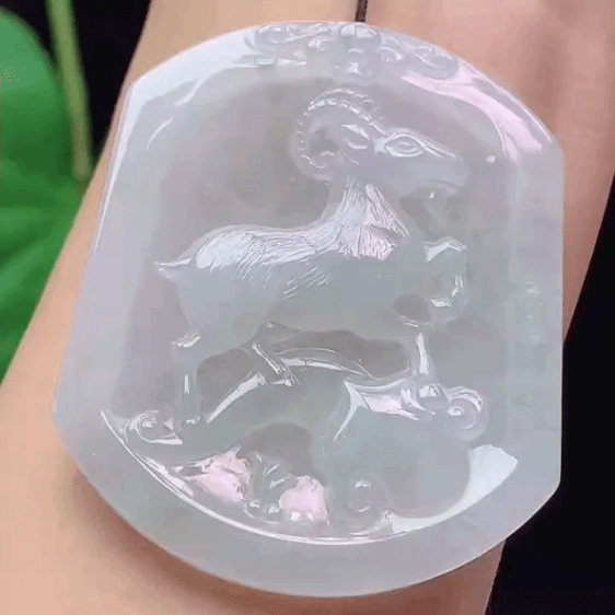 129351 翡翠冰種羊牌