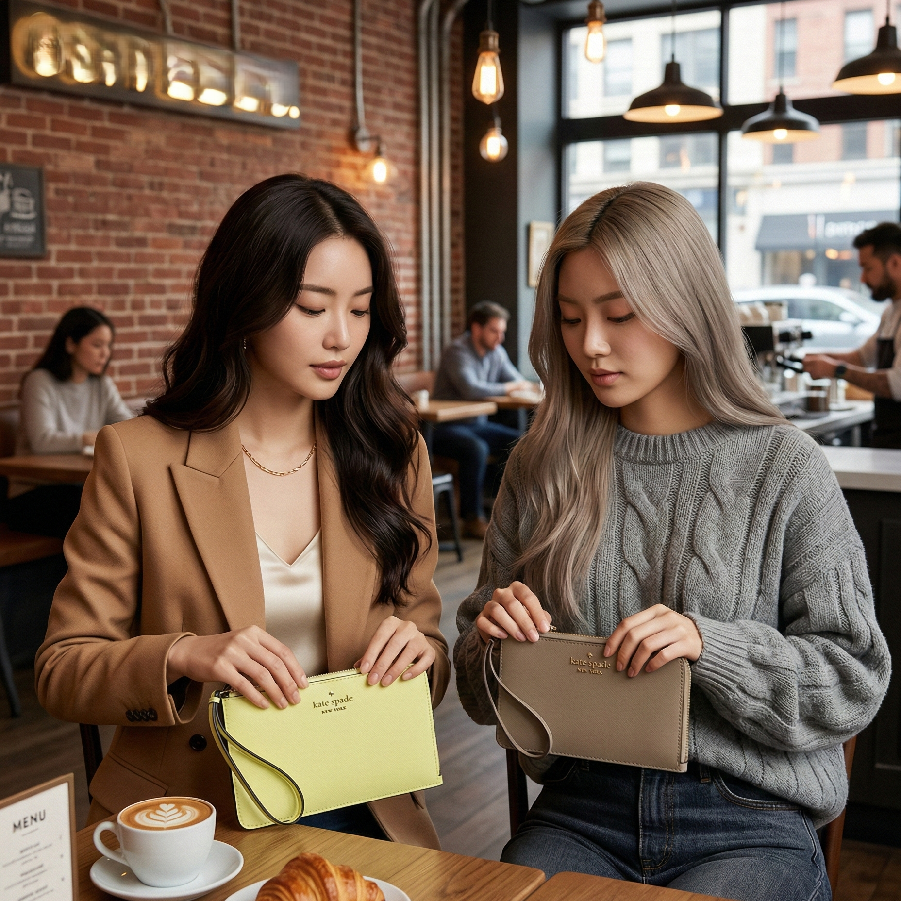 【預購】KATE SPADE H022830 L 型拉鍊手包連腕帶