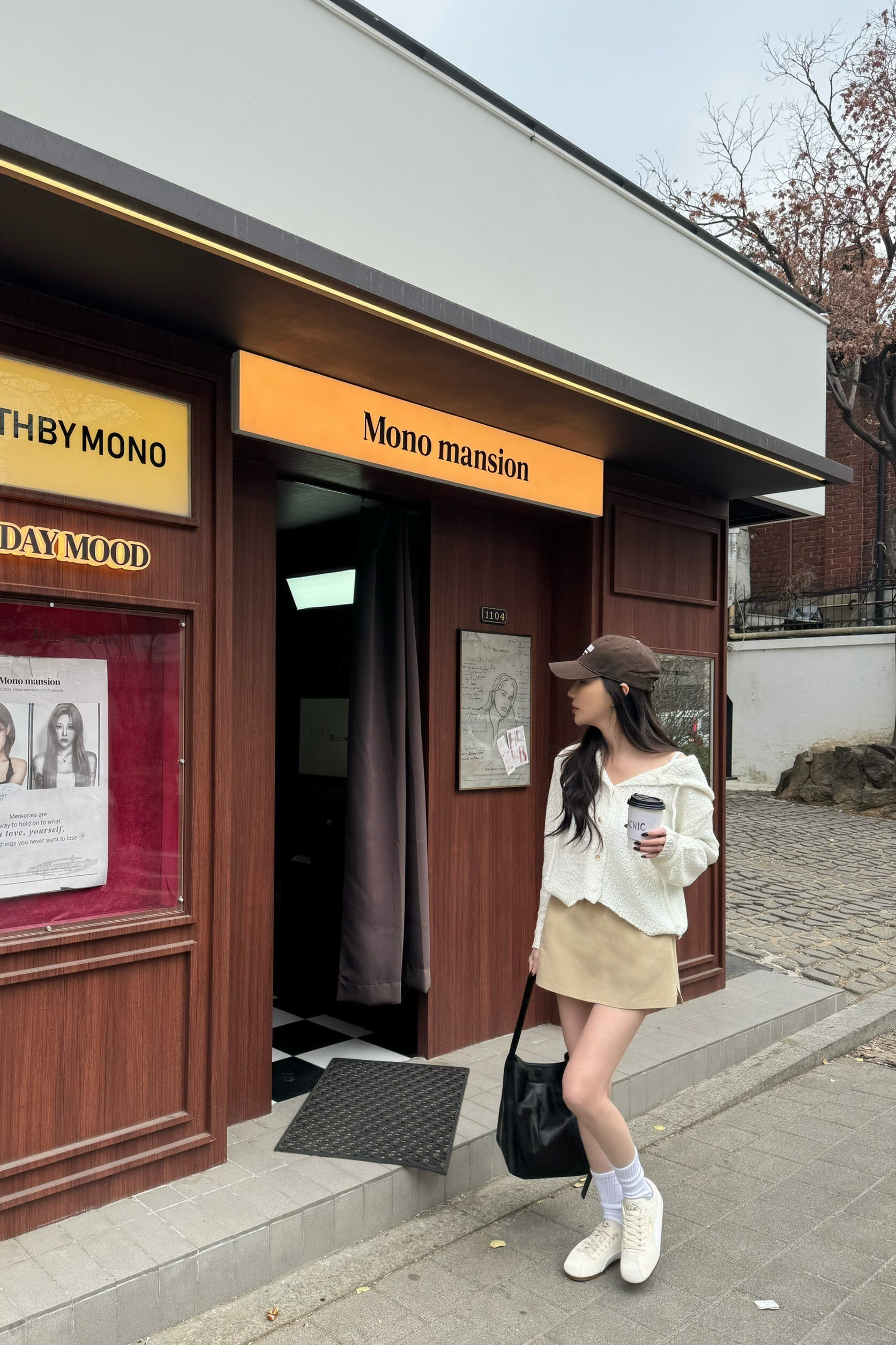 (現貨)🇰🇷#AL128 必須包色側開岔短裙(內含短褲)(黑/白/棕)