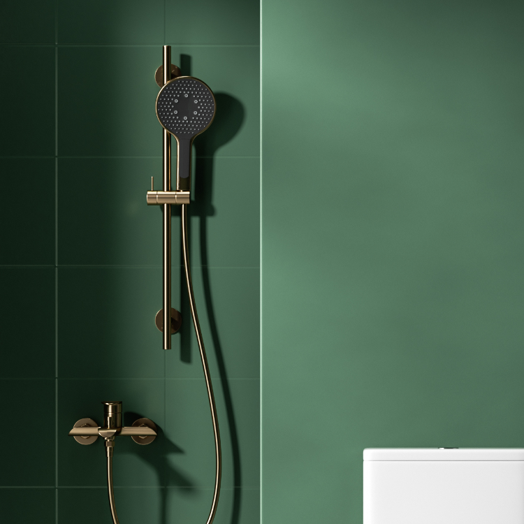 Vizio Sliding Shower Set (Brushed Gold)(VZ300103BG)