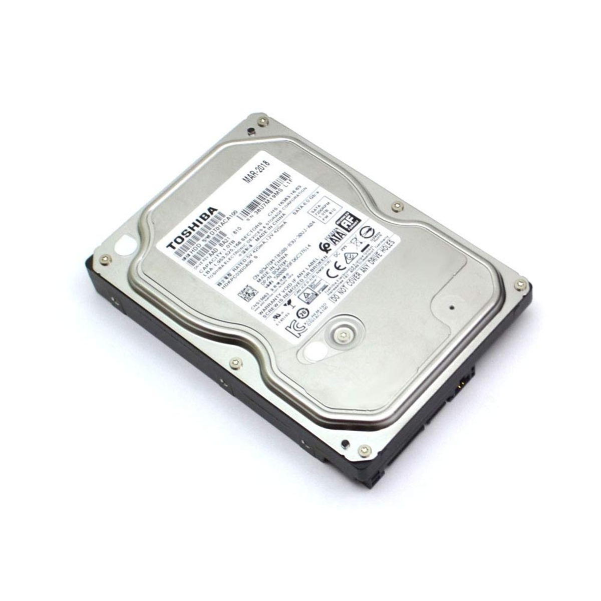 DT01ACA100 TOSHIBA 3.5" 1TB 7200RPM SATA3 HDD (翻新)