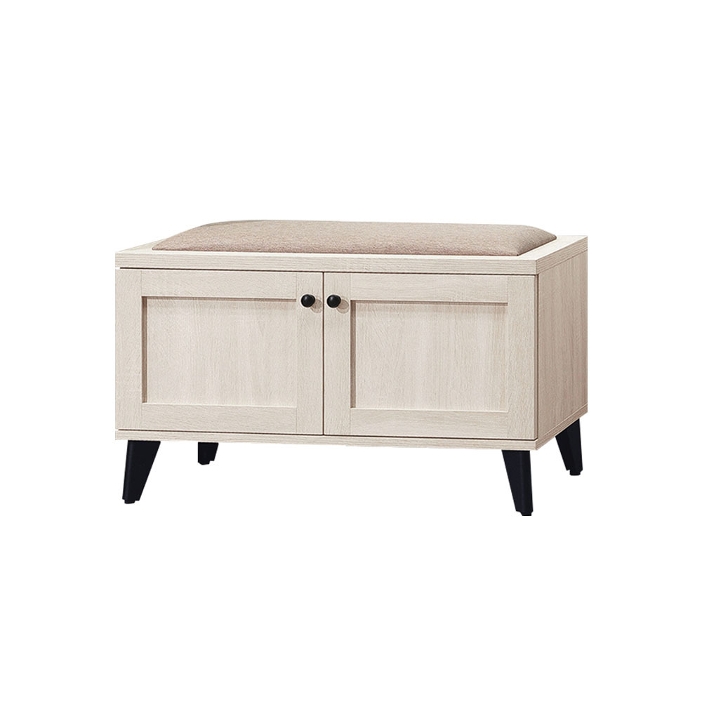 柏蒂家居-維恩2.6尺二門坐式鞋櫃/座鞋櫃/穿鞋椅