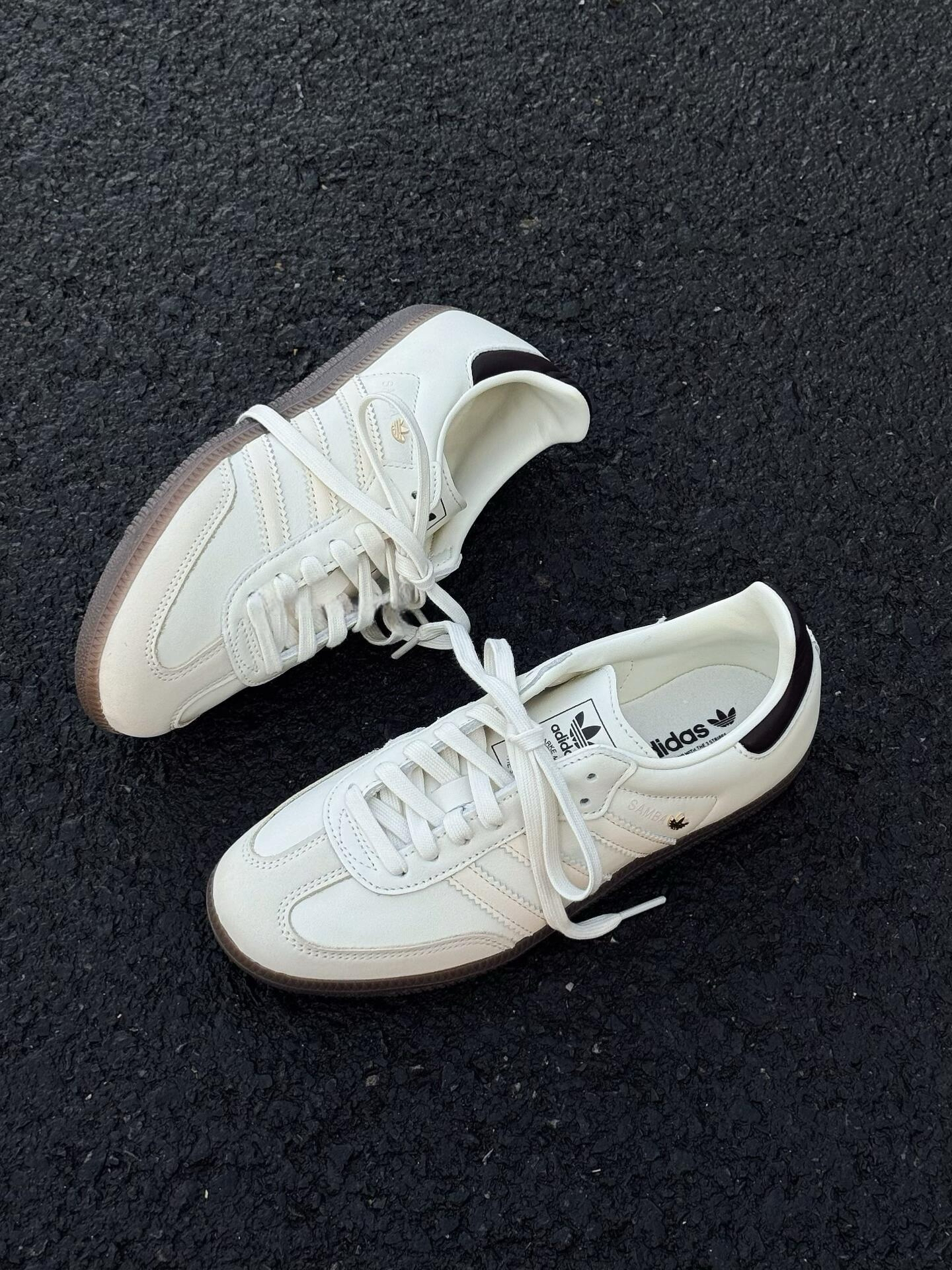 Adidas Originals Samba OG 奶油白 白棕色 皮革 小金標 焦糖底 復古 德訓鞋 薄底鞋 IH6628/預購