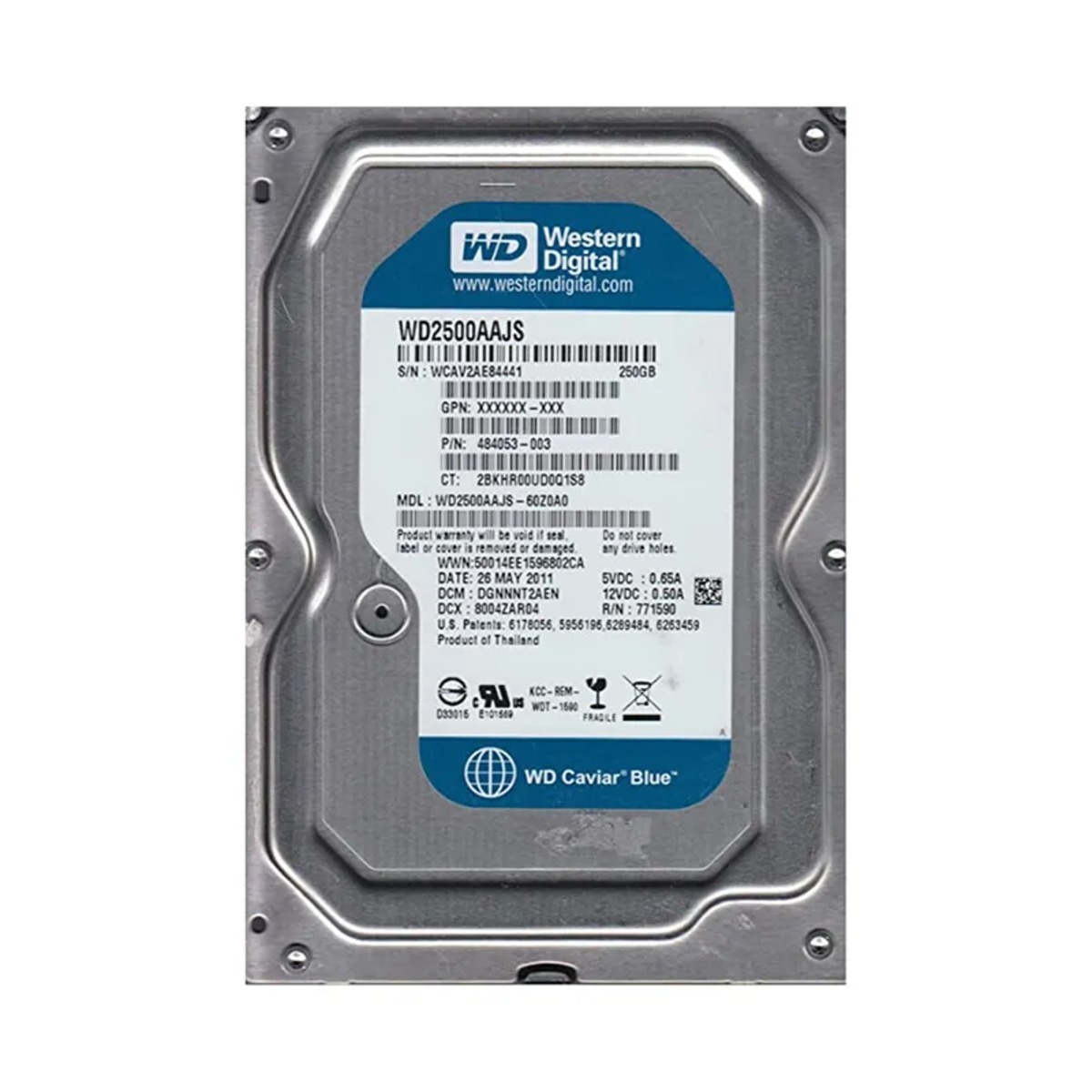 WD2500AAJS WD 3.5" 250GB 7.2K SATA HDD (翻新)