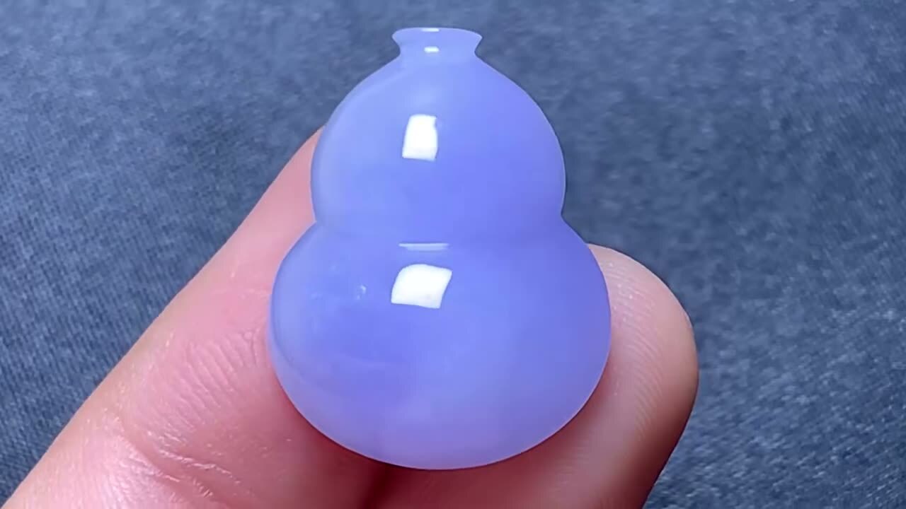 翡翠高冰紫葫蘆,天然翡翠A玉, 緬甸玉, Jade, Jadeite