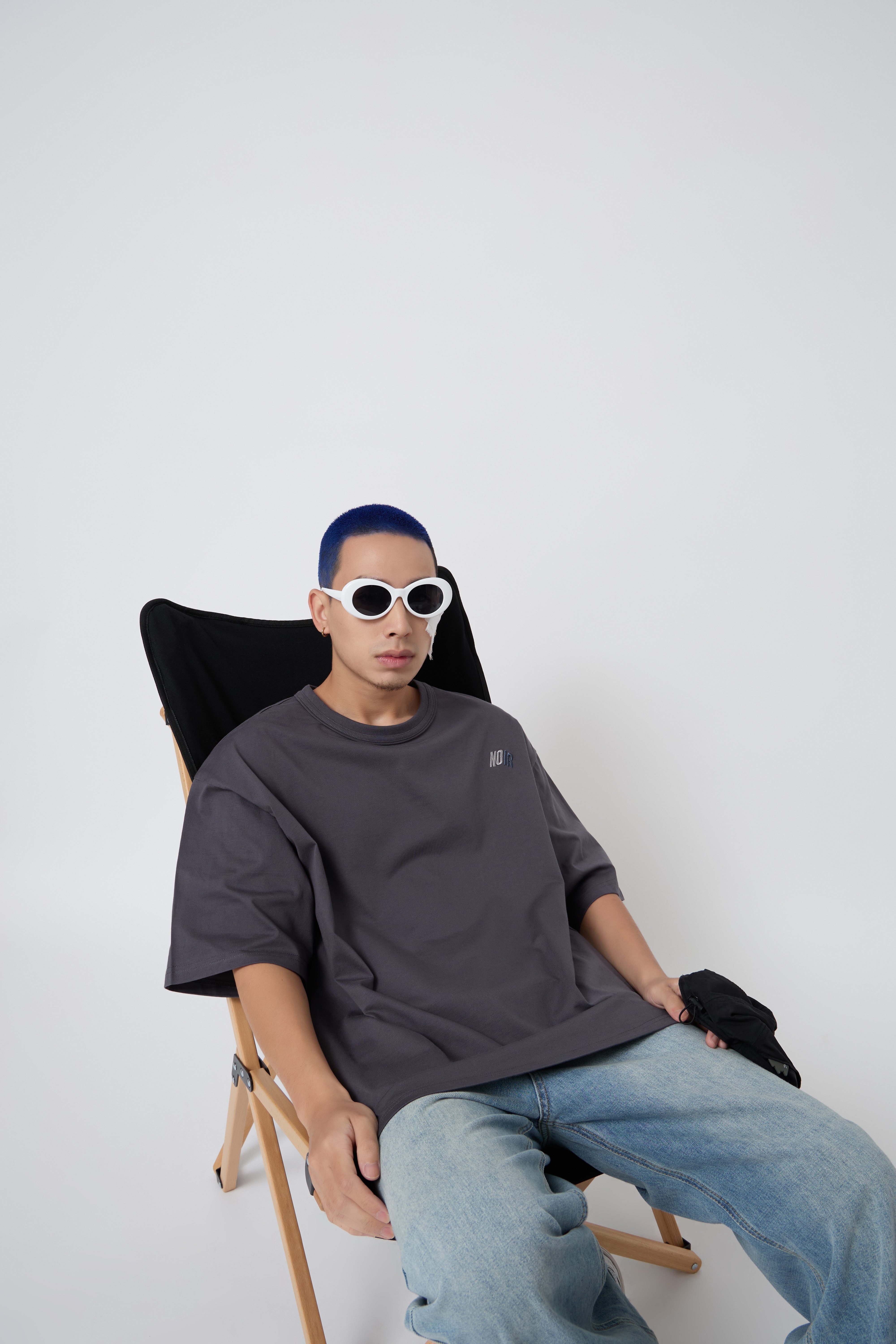 NOIR 立體LOGO刺繡短Tee