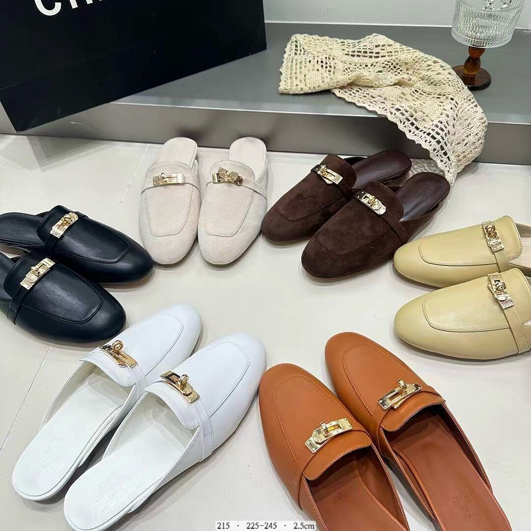 215韓國極簡凱莉金扣穆勒拖