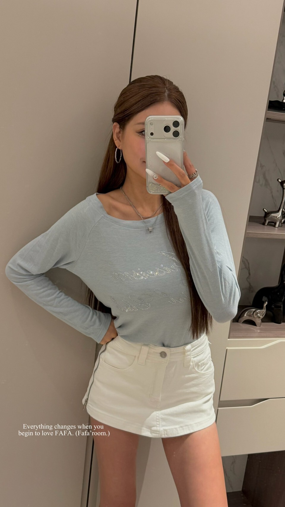 【Mar.3】Y'4燙鑽寬鬆長袖上衣