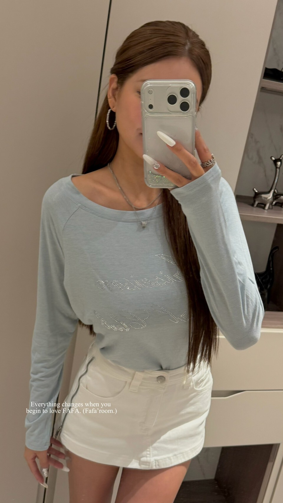 【Mar.3】Y'4燙鑽寬鬆長袖上衣