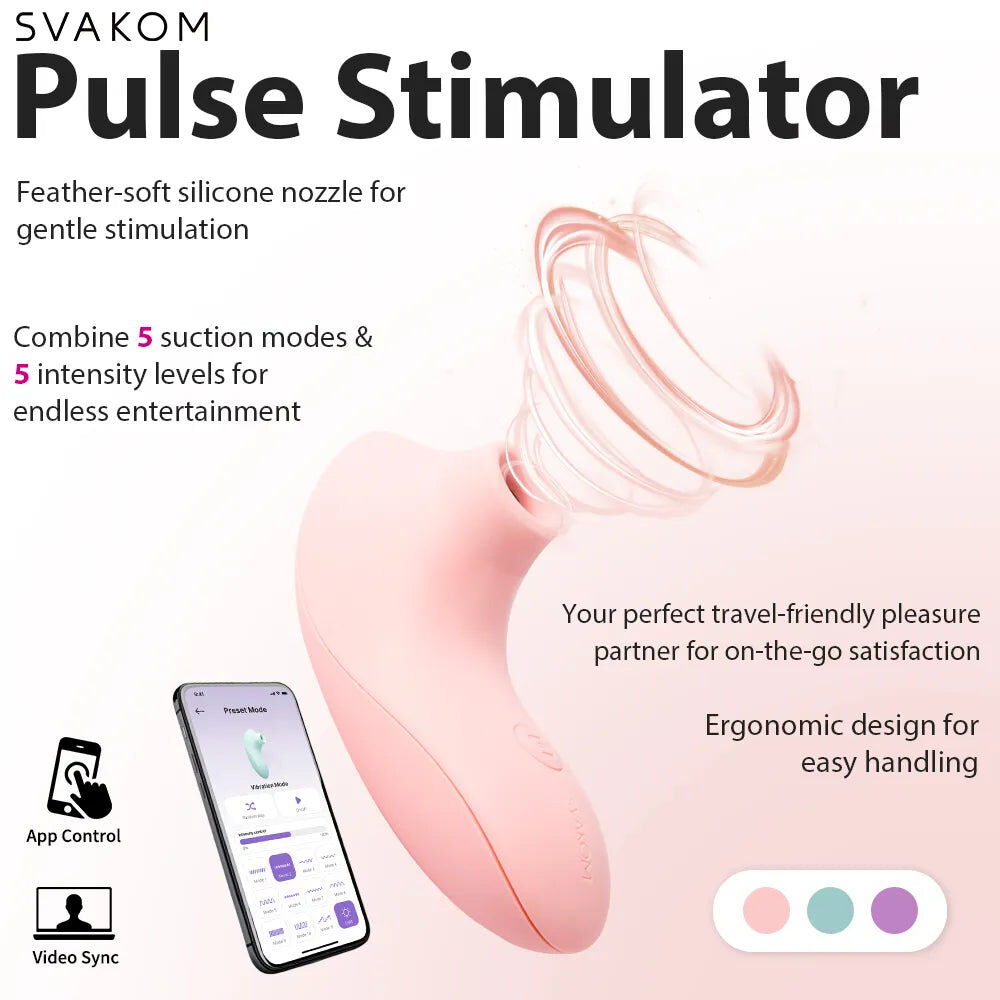 SVAKOM Pulse Lite Neo Suction Stimulator Pale Rosette