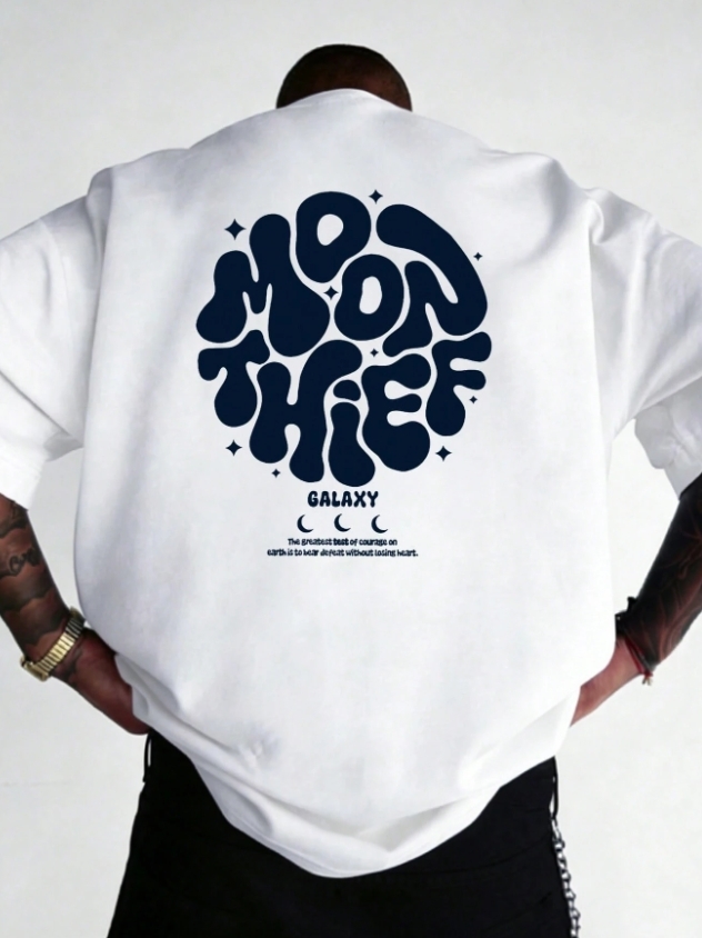 KADMAX大尺碼-大碼男特殊字母休閒印花短袖TEE〈KSMS2767〉