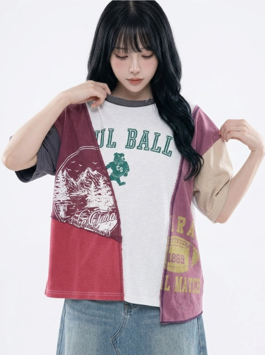 日本預訂 cube sugar CS 21/-Powder-processed Jersey Remake-Style Switch T-Shirt