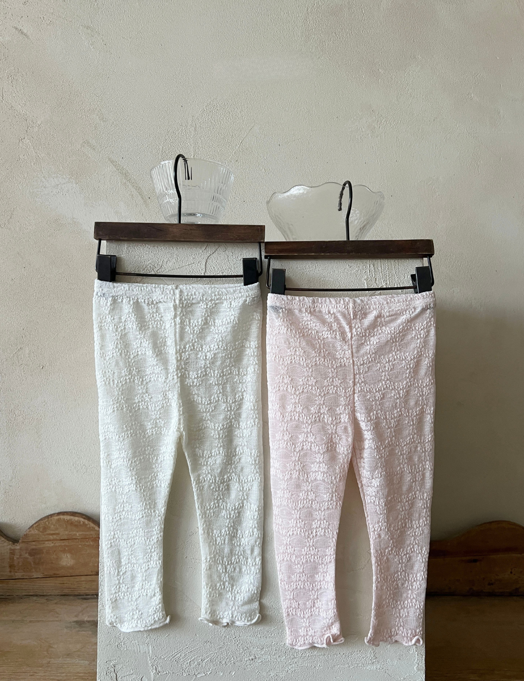 提花捲邊內搭褲