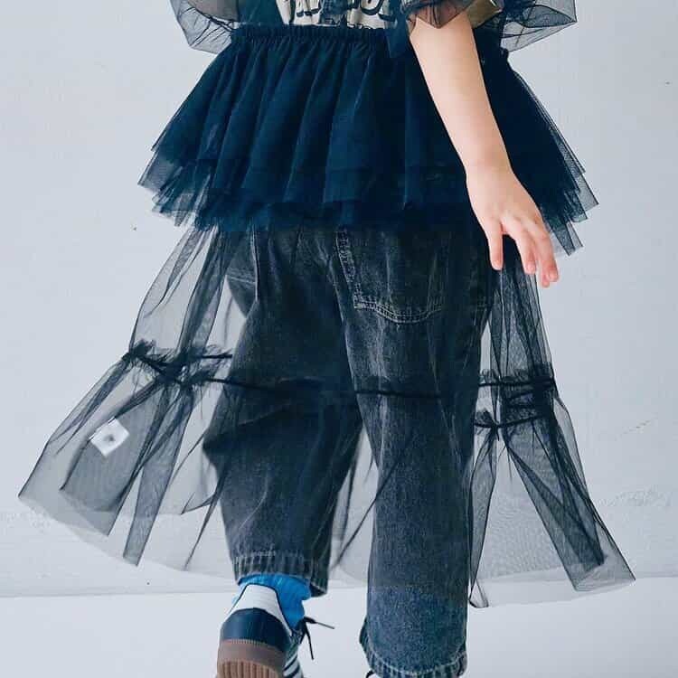 日本 90-140 1+1日系薄紗裙 4色