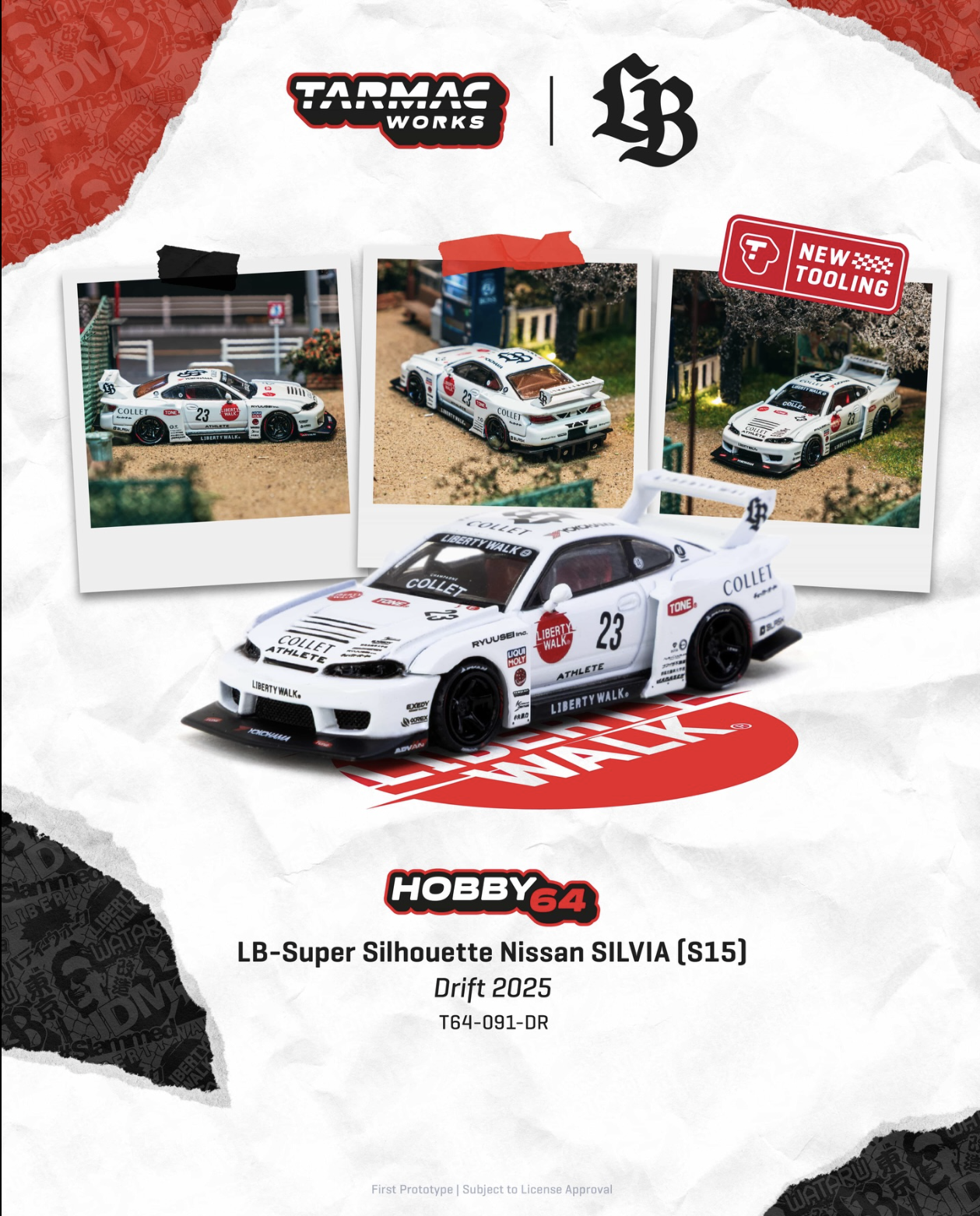 預訂 Pre Order - Tarmac Works LB-Super Silhouette Nissan SILVIA (S15) Drift 2025