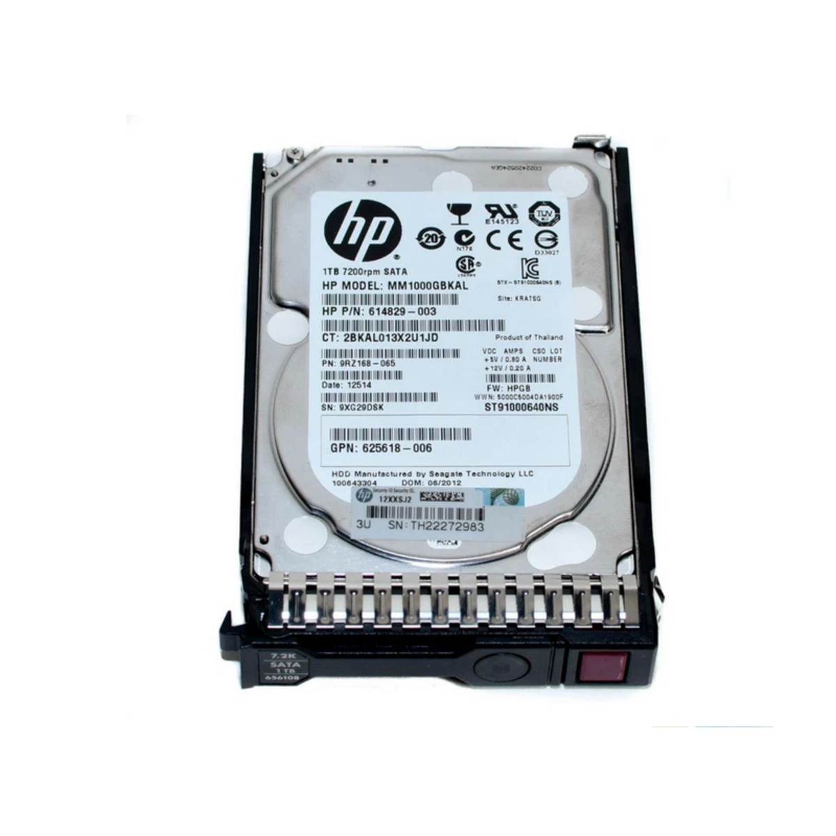 655710-B21 CPQ ITB 6G SATA 7.2K 2.5" SC MDL HDD (翻新)