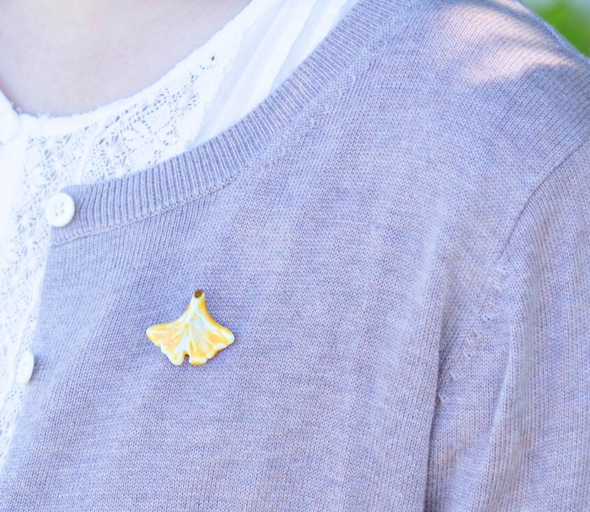 七窯社 - 銀杏葉 別針