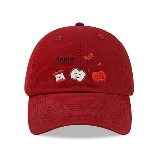 Cute Apple Embroidered Baseball Cap