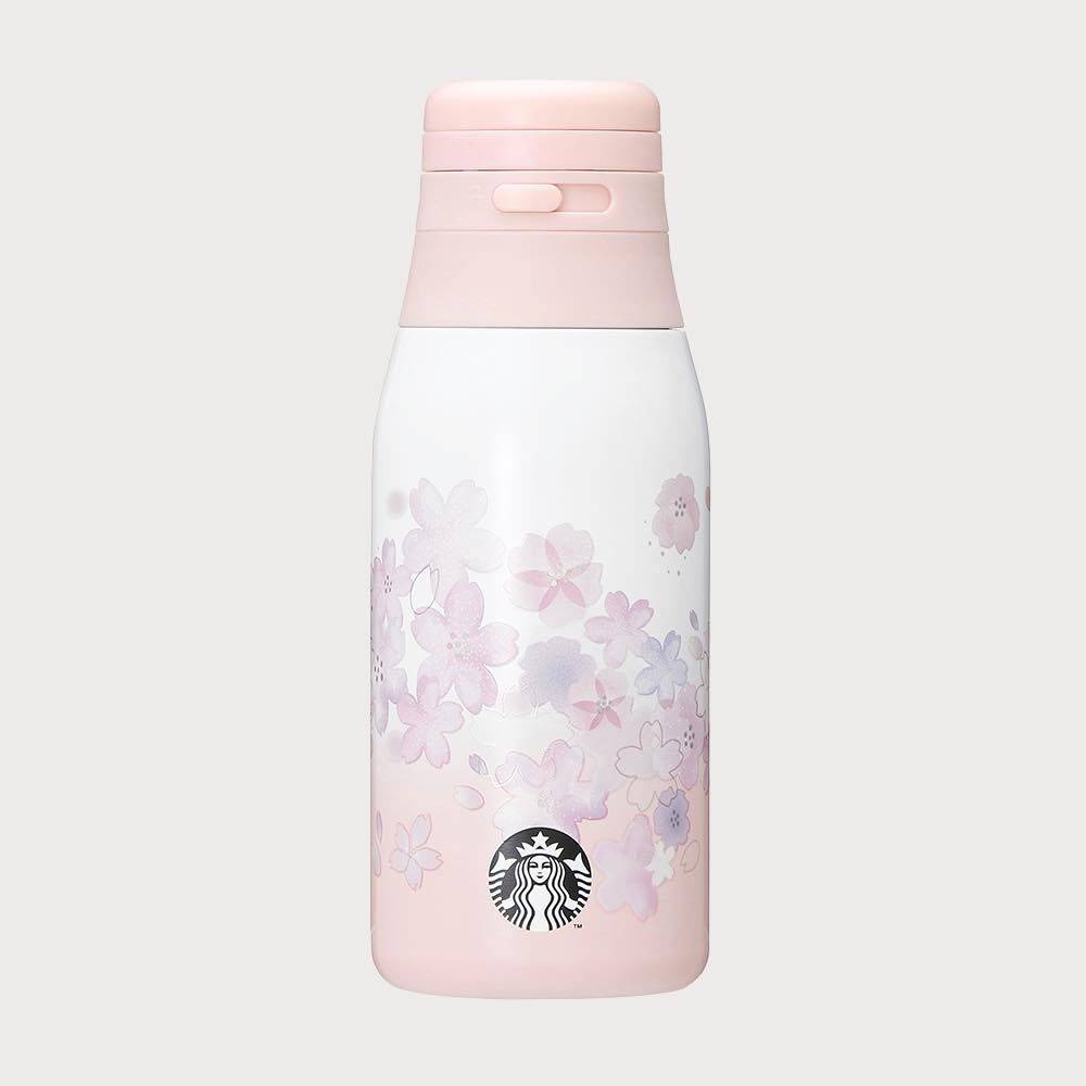 [現貨回饋出清]  日本星巴克SAKURA系列 2023 彈蓋式不銹鋼保溫瓶 355ml