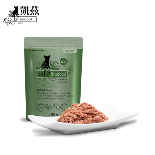 catz finefood 凱茲貓咪主食罐【經典美食家無穀主食系列】｜N°15 雞+雉雞｜85g