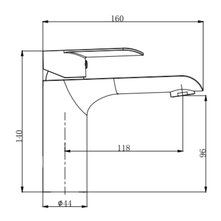 Vizio Basin Mixer (Matt Black)(VZ400102MB)