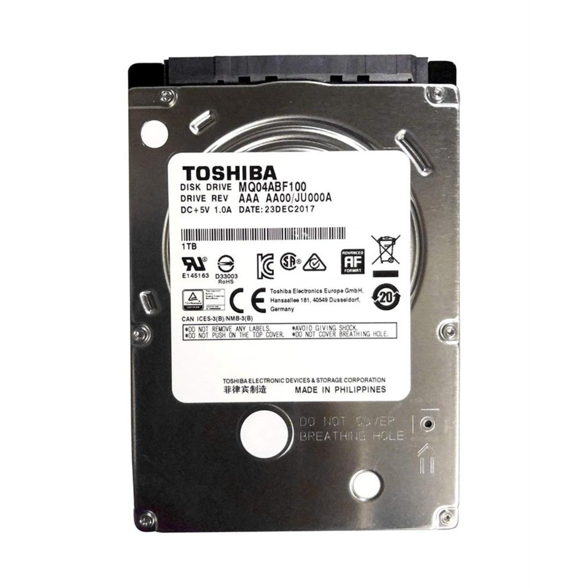 MQ04ABF100 TOSHIBA 2.5" 1TB SATA 5400RPM HDD