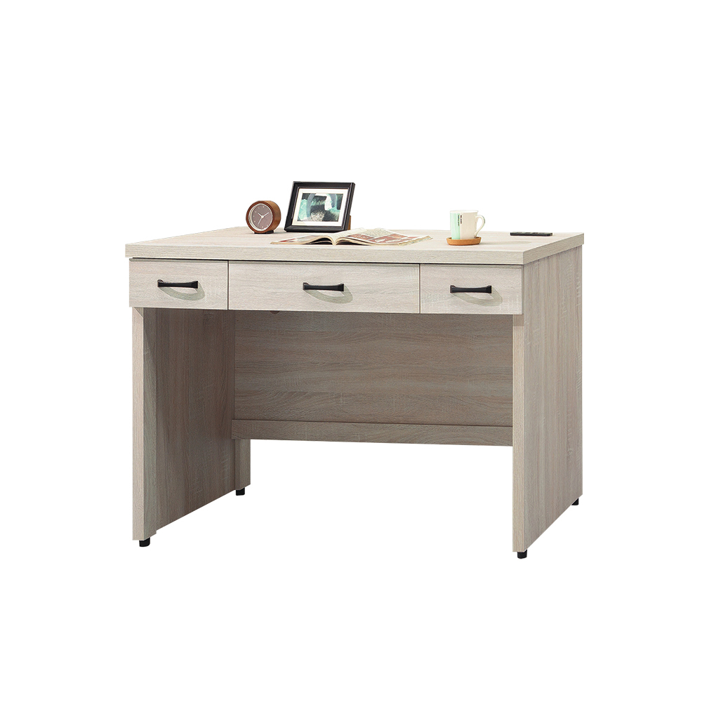 柏蒂家居-約爾4尺三抽書桌/工作桌