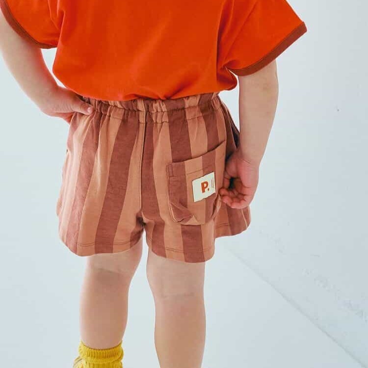 日本 90-140 棉質印花休閒短褲 7色