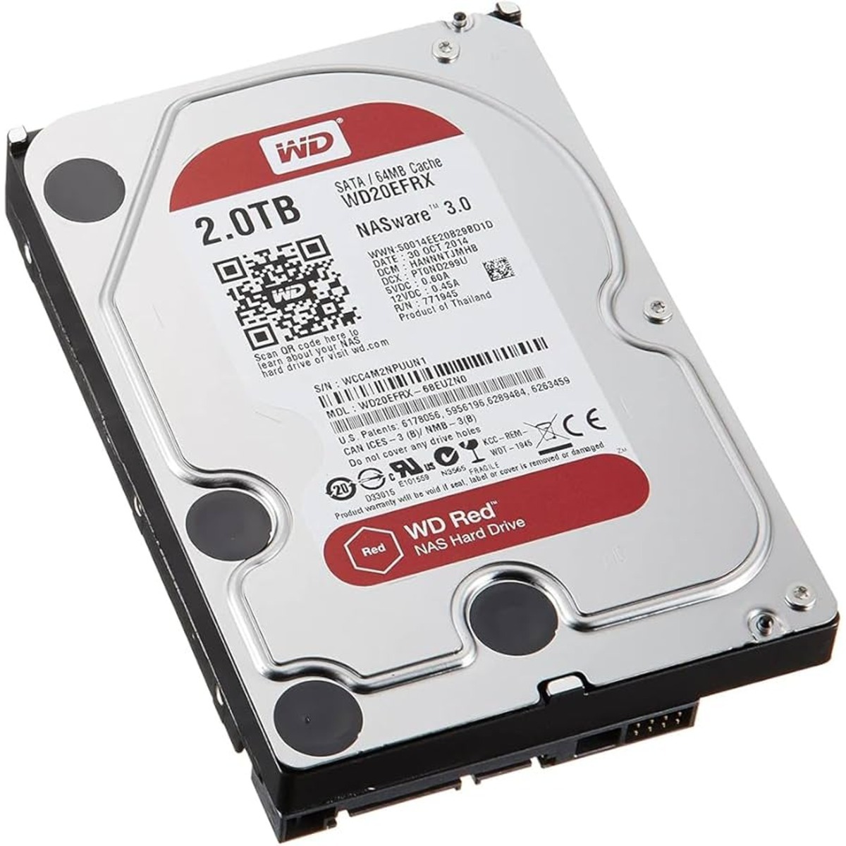 WD20EFRX WD 3.5" 2TB SATA 6GBS 64MB RED HDD