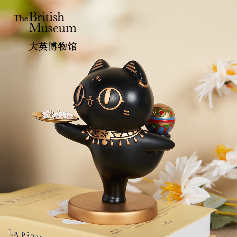 大英博物館｜巴斯特系列｜瑜伽貓收納擺件