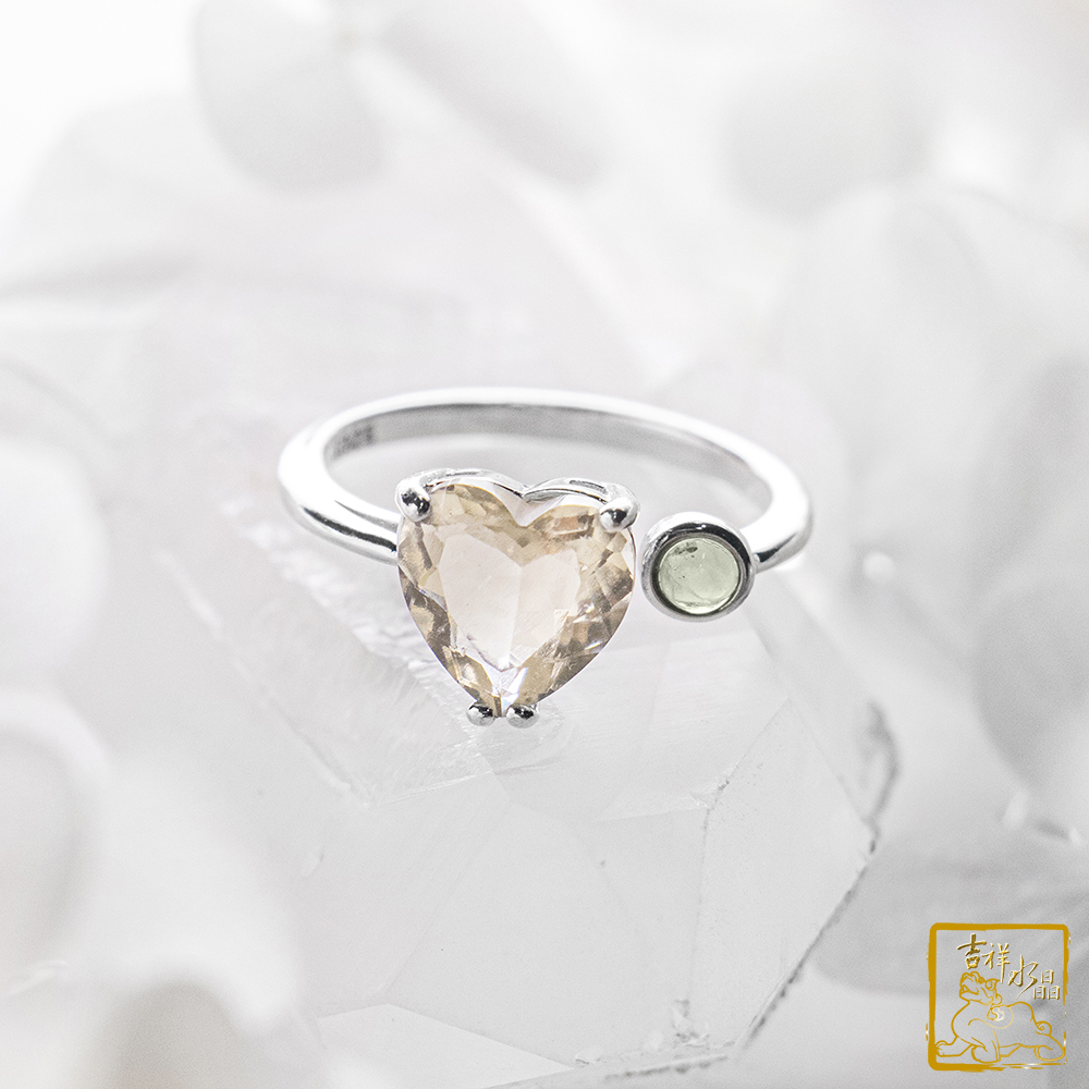 利比亞x捷克隕石戒指 愛心形 好心情