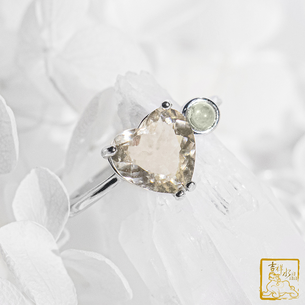 利比亞x捷克隕石戒指 愛心形 好心情