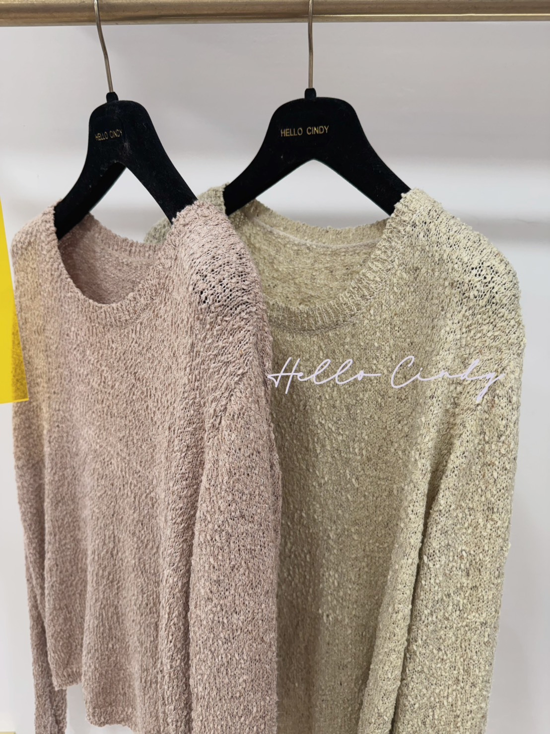 粉粉柔柔的球球針織衫