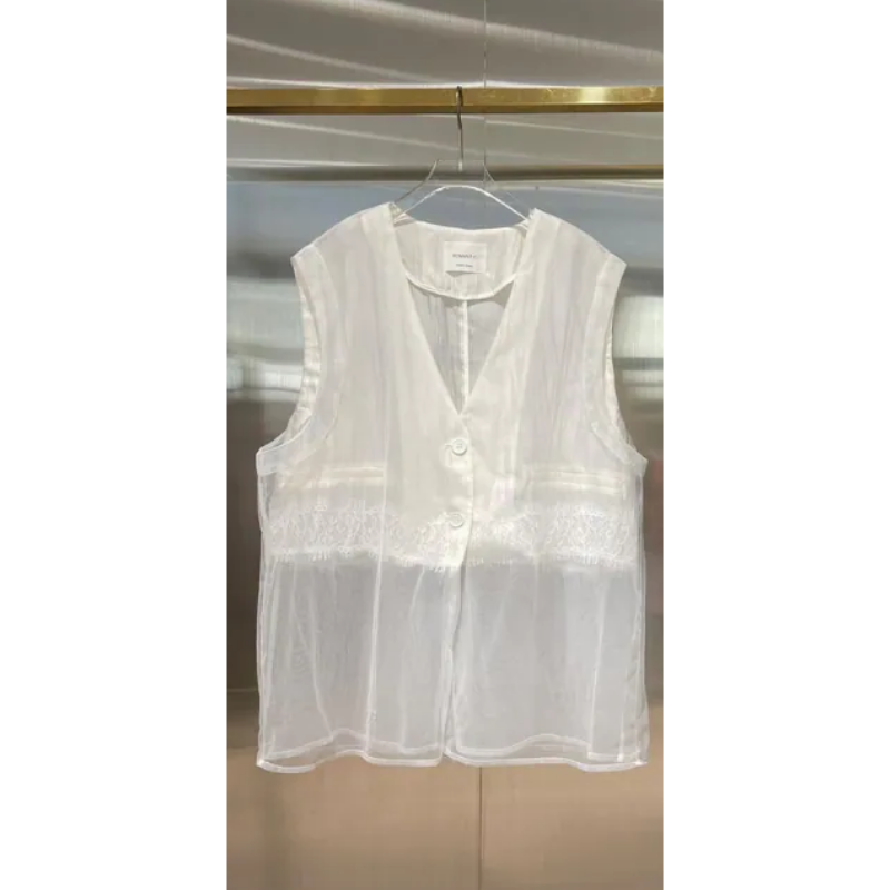 HKCG0302-030 JAC白色薄紗背心外套 (A30)