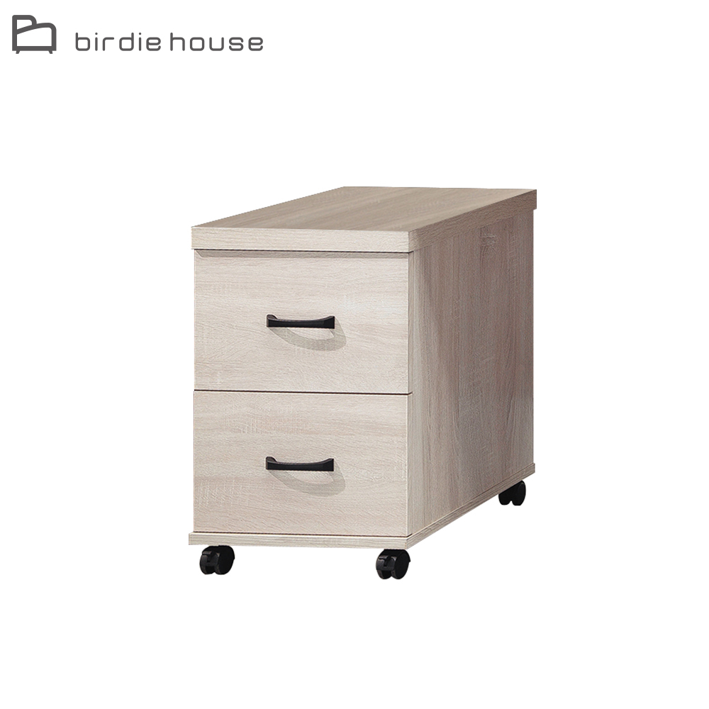 柏蒂家居-約爾1.3尺活動櫃/二抽置物櫃/附輪收納櫃/桌邊櫃