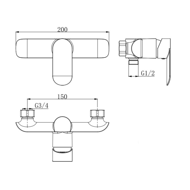 Vizio Shower Mixer (Gunmetal)(VZ400107GM)