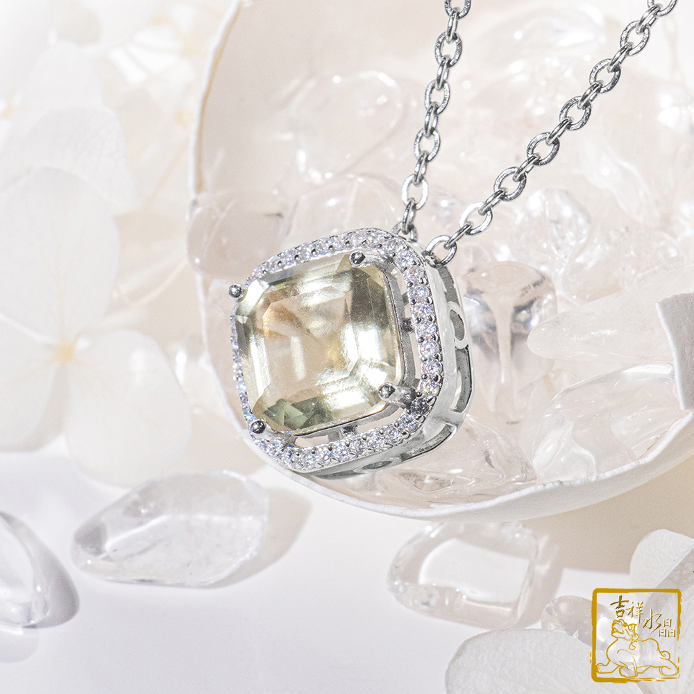 利比亞黃金隕石項鍊 3.6g 鑽切方塊墜