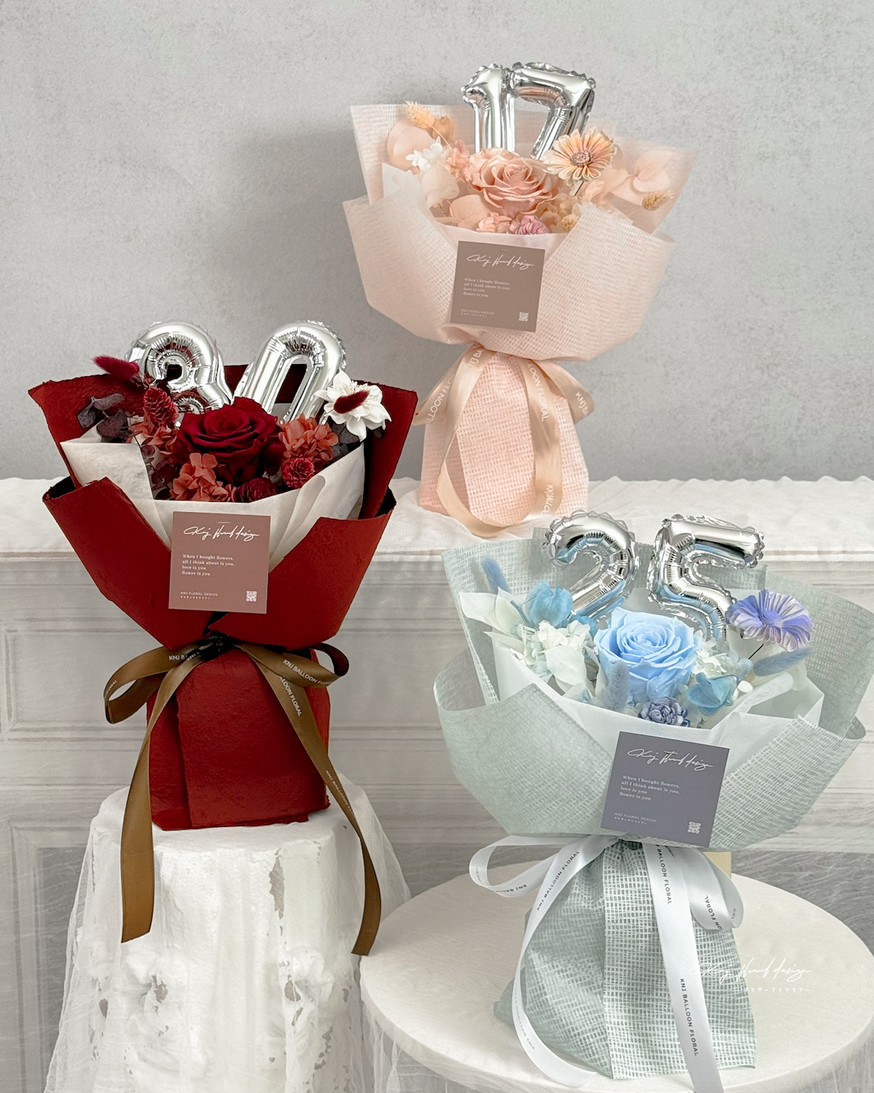 專屬數字永生花束｜生日・週年紀念客製