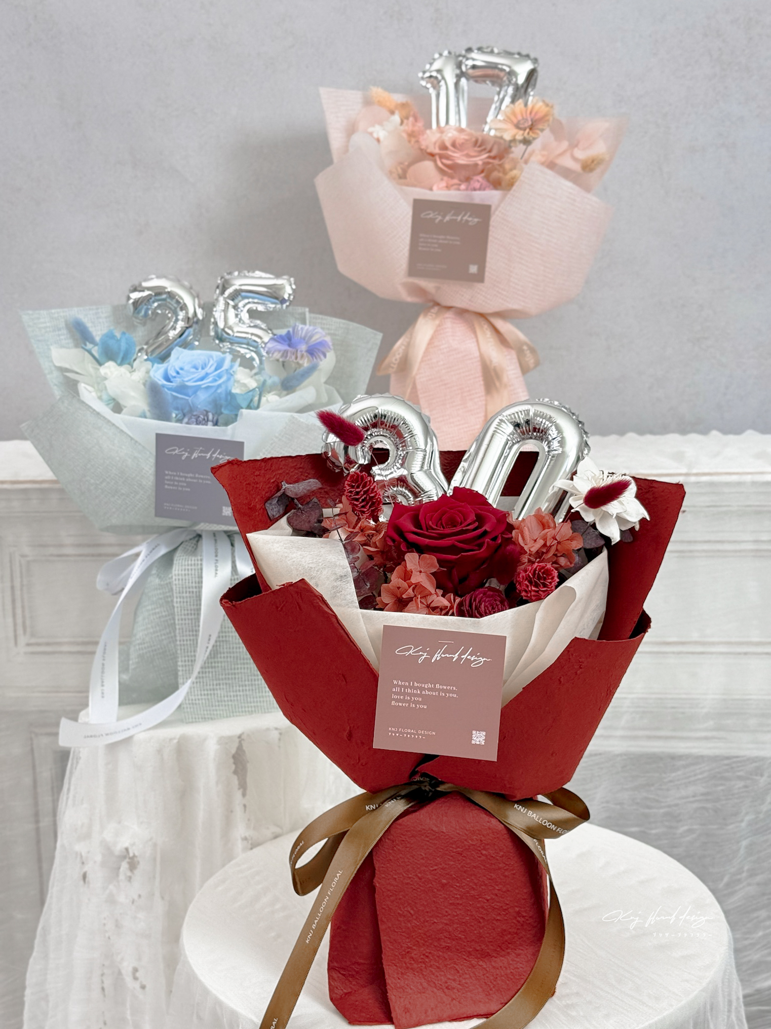 專屬數字永生花束｜生日・週年紀念客製